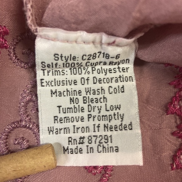 Johnny Was Wish Stitch Embroidered Tunic Top Zephyr Purple Size Small - Picture 10 of 10